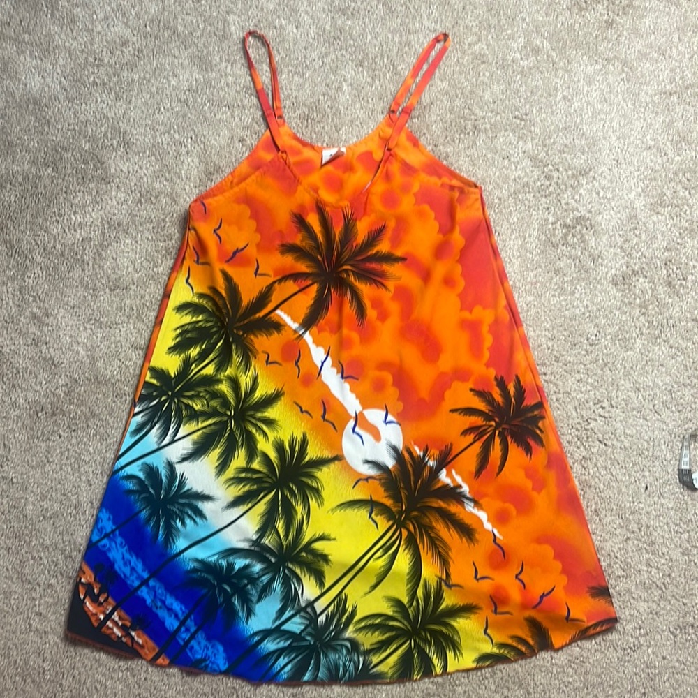 Print dress in size medium.